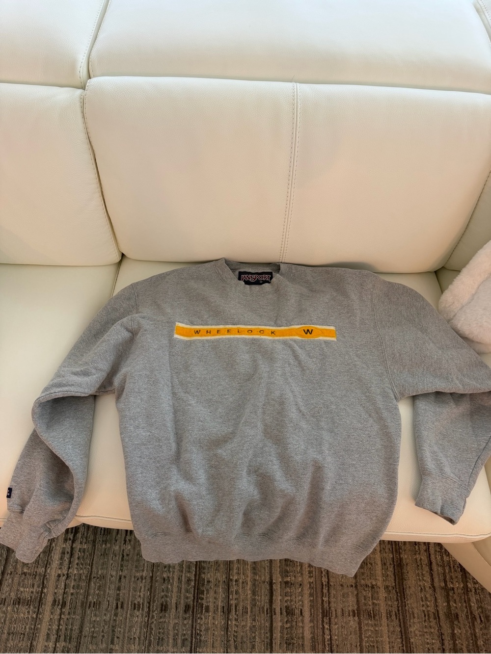 Jansport Gray Crewneck Sweater with Yellow Logo